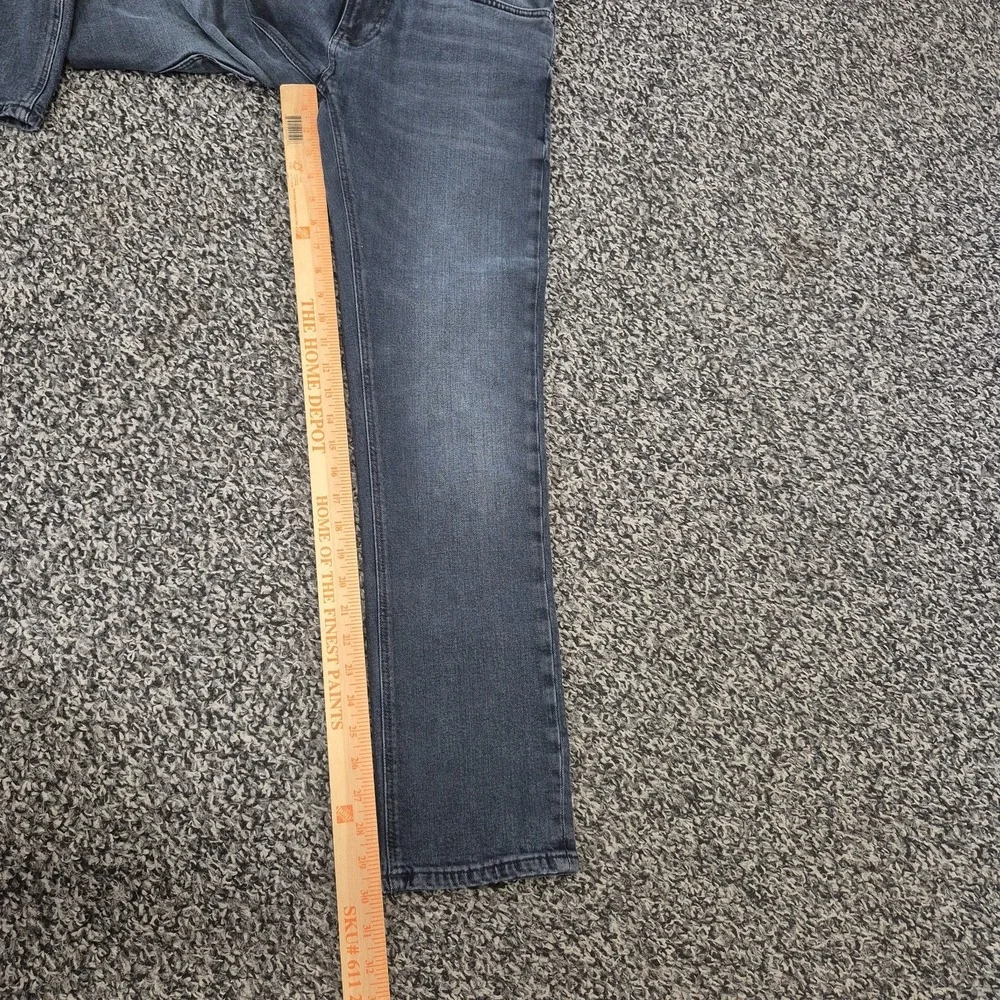 Nudie Jeans Mens 33x30 Blue Gray Thin Finn Organic Cotton Denim Slim Stretch